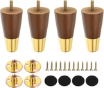 Uxcell 4 Wood Furniture Legs, Set Round Sofa Inch, Brown. Fixed Price $34.99.