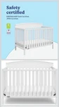 Color: White Storkcraft-solstice 4-IN-1 Convertible Crib 2738. Fixed Price $150.00.