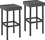 Crosley Furniture Palm Harbor 29" Wicker / Rattan Bar Stool In Gray (set Of 2). Fixed Price $156.55.