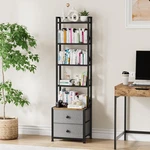 Cd Dvd Storage Rack W/ Drawer 5 Tier Media Shelf Book Organizer For Home Office. Fixed Price $86.16.