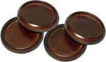 2" Round Wood Reusable Furniture Caster Cups For Carpet Hard Surfaces, Anti-s. Fixed Price $18.72.