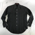 Robert Graham Shirt Mens Small Black Embroidered Panel Button Up Long Sleeve. Fixed Price $24.99.