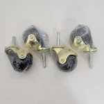 Set Of 4 Hooded Ball Stem Brass 2" Casters By Shepherd Hardware #9516. Fixed Price $34.01.