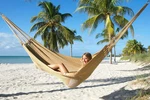 Caribbean Mayan Hammock Tan. Fixed Price $199.99.