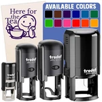 Here For The Tea Cup Gossip Funny Self-inking Rubber Stamp Crafting Planners. Fixed Price $11.99.