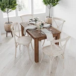 Jessamine 46" X 30" Rectangular Rustic Solid Pine Farm Dining Table, Antique. Fixed Price $235.99.