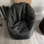 Big Joe Fuf Black Bean Bag Chair, Removable Cover, 250 Lb Capacity. Fixed Price $30.00.
