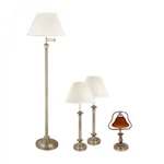 Table Lamp & Floor Antique Brass 4 Piece Glass Set Renovators Supply. Fixed Price $558.99.
