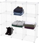 White 9 Wire Cube Storage Organizer Retail Display Home Rack Shelving. Fixed Price $90.99.