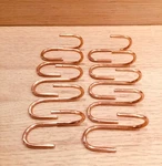 Copper Hooks For Hanging Pots And Pans, Pretzel Rack, Right ANGLE/90 -5 Pcs. Fixed Price $10.95.