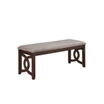 Furniture Gia 46" Solid Wood And Polyester Bench In Brown Cherry. Fixed Price $137.00.