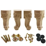 Weichuan Solid Unfinished Wood Carved Furniture Legs For Sofa Couch Chair Ott.... Fixed Price $29.33.