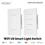 Moes 1/2/3/4 Gang Wifi Smart Wall Light Switches Combo Alexa Google App Remote. Fixed Price $21.59.
