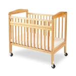 La Baby Compact Non-folding Wooden Window Crib With Safety Gate, Natural. Fixed Price $505.88.