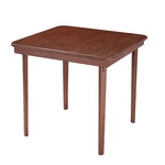 Meco Stakmore Classic Straight Edge Solid Wood Folding Card Table, Cherry Frame. Fixed Price $124.99.