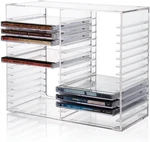Stackable Clear Cd Organizer Holds 30 Jewel Cases Storage Rack Tray. Fixed Price $29.48.