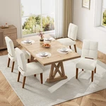 Kitchen Dining Chairs Set 2/4 Solid Wood Side High Back W/ Soft Cushion. Fixed Price $189.99.