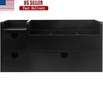 Wooden Desk Organizer Rustic 8-COMPARTMENT Storage Caddy Office Vanity Crafts. Fixed Price $53.55.