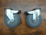 (2) Invacare Reliant RPL450 Rear Caster Wheel 5" Swivel Brake Part # 1123539. Fixed Price $63.48.