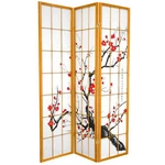 Oriental Furniture 6 Ft. Tall Flower Blossom Divider - Honey 3 Panels. Fixed Price $180.63.