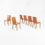 2000S Set Of Six Per Hansbaek For Skovby SM51 Danish Cherry Wood Dining Chairs. Fixed Price $3200.00.