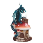7" Blue Dragon House Incense Burner Statue Sculpture Ornament Decoration.... Fixed Price $36.96.