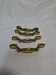 4 Keeler Kbc N15736 Drawer Pull Handle Polished Brass 3" Centers Mcm 1/2". Fixed Price $8.00.