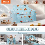 Vevor Kids Couch, 2-IN-1 Toddler Chairs Comfy, Sofa Bed Fold Out,. Fixed Price $48.61.