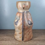 Hand Painted Italian Terra Cotta Folk Woman Large Vase Planter Quirky Fun Odd. Fixed Price $75.00.