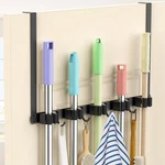 Broom Mop Holder Over The Door Metal Tool Storage Organizer 4 Hooks Hanger. Fixed Price $26.92.