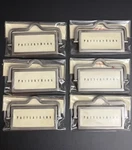 Set Of 6 Pottery Barn Front Mounted Hardware Label Drawer Pull Pewter Finish New. Fixed Price $32.00.