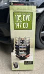 Atlantic Wire Spinner Rack Steel Wood 2005 New Holds 105 Dvd Or 147 Cd Carousel. Fixed Price $84.69.
