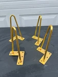 4PCS 12 Inch Hairpin Table Legs 1/2" Gold Metal 3-ROD For Diy Furniture. Fixed Price $50.00.