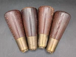 Vintage Set (4) Mid Century Modern Wooden Chair/sofa Legs With Brass Caps. Fixed Price $20.00.