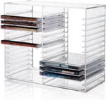 Stackable Multimedia Holder, Storage Rack, Clear Plastic 30 Cd, Us Made. Fixed Price $38.62.