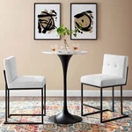 Modway Black Stainless Steel Upholstered Fabric Counter Stool Set Of 2. Fixed Price $628.14.