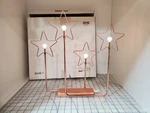 Ikea Strala 203.136.08 Tabletop Led Light 4 Stars Copper Wire Battery / Cord Euc. Fixed Price $64.44.