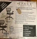 Space Seating 5700E Professional Chair With Grid Back Angled Base/brandnew. Fixed Price $210.00.