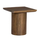 Sullivan Square Top End Table In Spice Tan On Mango Solid Wood. Fixed Price $419.68.