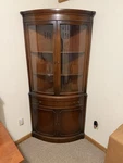 Vintage Landstorm Federal Mahogany Corner Cabinet Furniture 1950. Fixed Price $350.00.