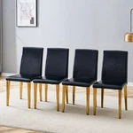 Furniture Piece Pu Dinning With Faux Leather Top SET,4 Chair Black. Fixed Price $345.99.