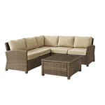 4PC Outdoor Furniture Set, Right & Left Loveseat, Corner Chair, Coffee Table. Fixed Price $2105.34.