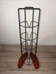 Vintage Atlantic 50 Cd Media Storage Tower Wire Rack Wood Base. Fixed Price $59.87.