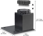 Furniture Cabinet Feet Adjustable Aluminum Alloy Kitchen Square Legs Black Su.... Fixed Price $24.48.