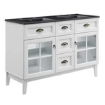 Modway Isle 48" Double Bathroom Vanity Cabinet, White/black -EEI-5480-WHI-BLK. Fixed Price $939.99.