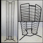 Atlantic 32 Vhs 64 Dvd Game Multimedia Tower Vintage 48" Black Wire Storage Rack. Fixed Price $45.00.