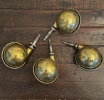 4 Vintage Shepherd Brass Ball Caster Wheels 2.5" Mounting Mcm Furniture Rollers. Fixed Price $28.00.