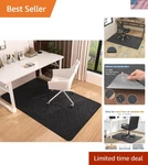 Large 55"X35" Office Chair Mat Pet-friendly Anti-slip Floor Protector. Fixed Price $44.79.