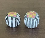Mackenzie Child Coventry Pair Of Round Knobs. Excellent Condition. Fixed Price $44.00.