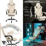 Ergonomic Massage Gaming Chairs With Adjustable Rocker Recliner, Lumbar Cushion. Fixed Price $178.12.